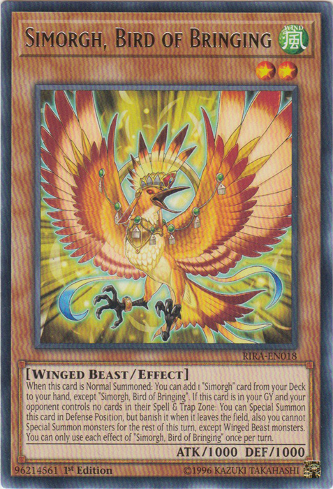 Simorgh, Bird of Bringing [RIRA-EN018] Rare | Galactic Gamez