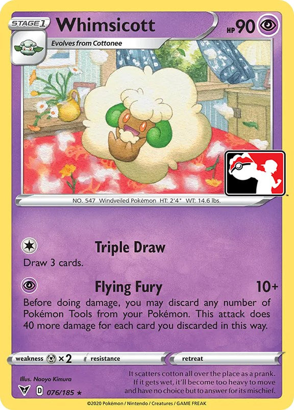 Whimsicott (076/185) [Prize Pack Series One] | Galactic Gamez