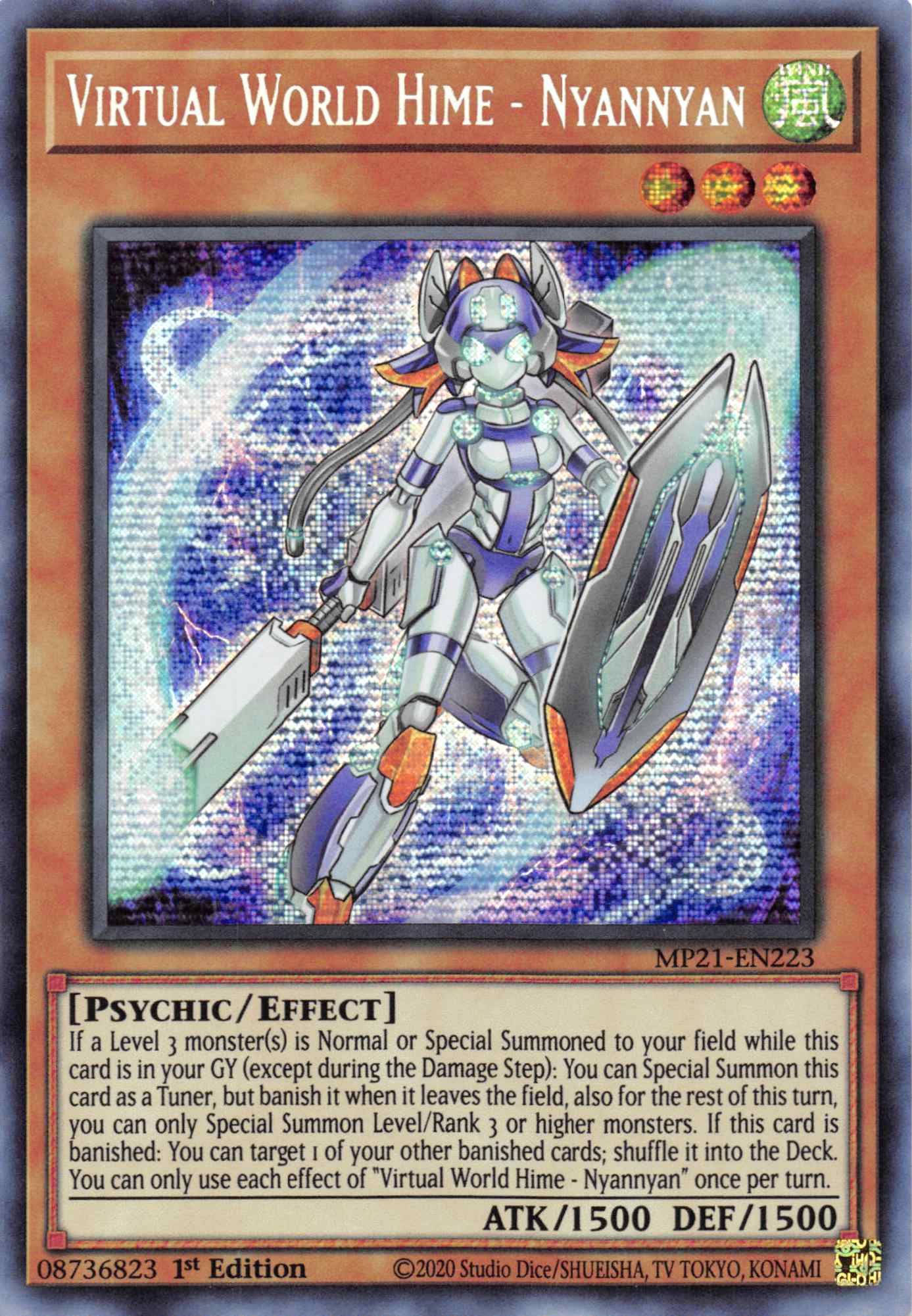 Virtual World Hime - Nyannyan [MP21-EN223] Prismatic Secret Rare | Galactic Gamez