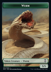 Elf Warrior // Wurm Double-sided Token [Streets of New Capenna Commander Tokens] | Galactic Gamez