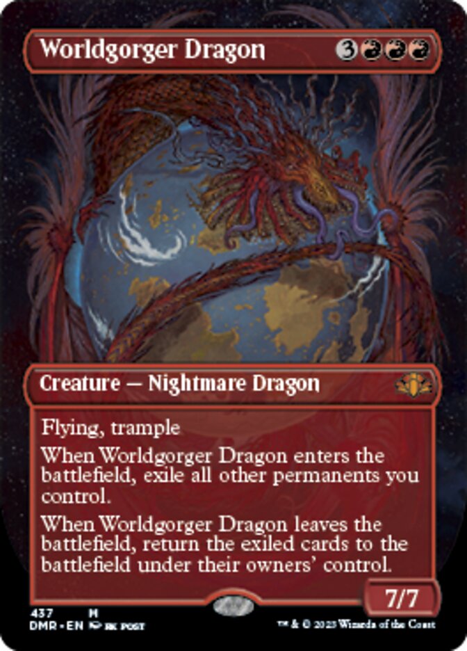 Worldgorger Dragon (Borderless Alternate Art) [Dominaria Remastered] | Galactic Gamez