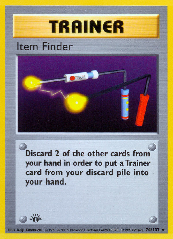 Item Finder (74/102) (Shadowless) [Base Set 1st Edition] | Galactic Gamez