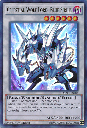 Celestial Wolf Lord, Blue Sirius [MP14-EN183] Ultra Rare | Galactic Gamez