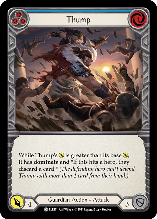 Thump (Blue) [ELE211] (Tales of Aria)  1st Edition Rainbow Foil | Galactic Gamez