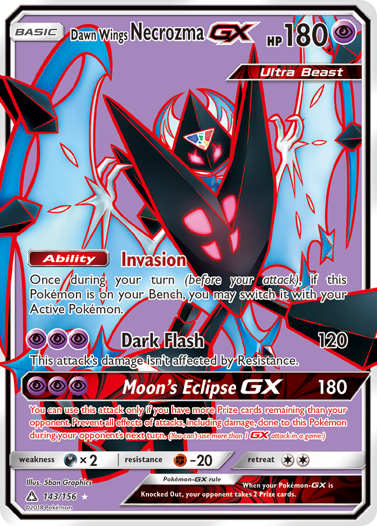 Dawn Wings Necrozma GX (143/156) [Sun & Moon: Ultra Prism] | Galactic Gamez