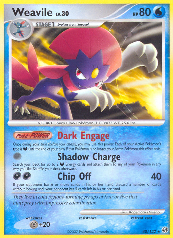 Weavile (40/132) [Diamond & Pearl: Secret Wonders] | Galactic Gamez