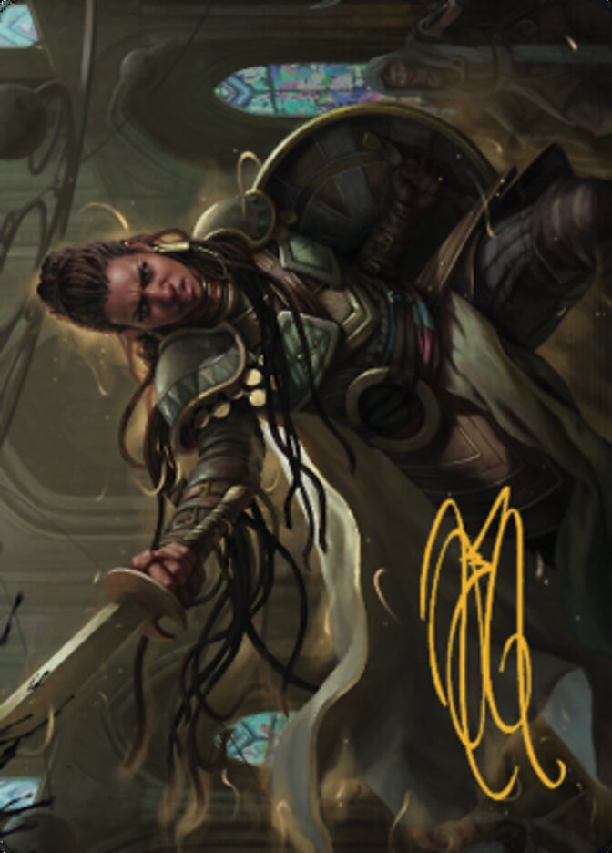 Shanna, Purifying Blade Art Card 1 (Gold-Stamped Signature) [Dominaria United Art Series] | Galactic Gamez
