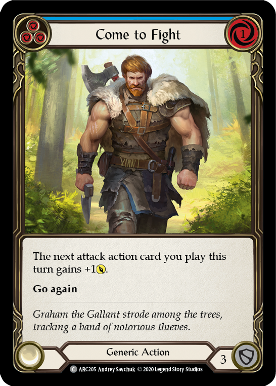 Come to Fight (Blue) [ARC205] Unlimited Edition Rainbow Foil | Galactic Gamez
