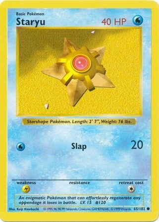 Staryu (65/102) [Base Set Shadowless Unlimited] | Galactic Gamez