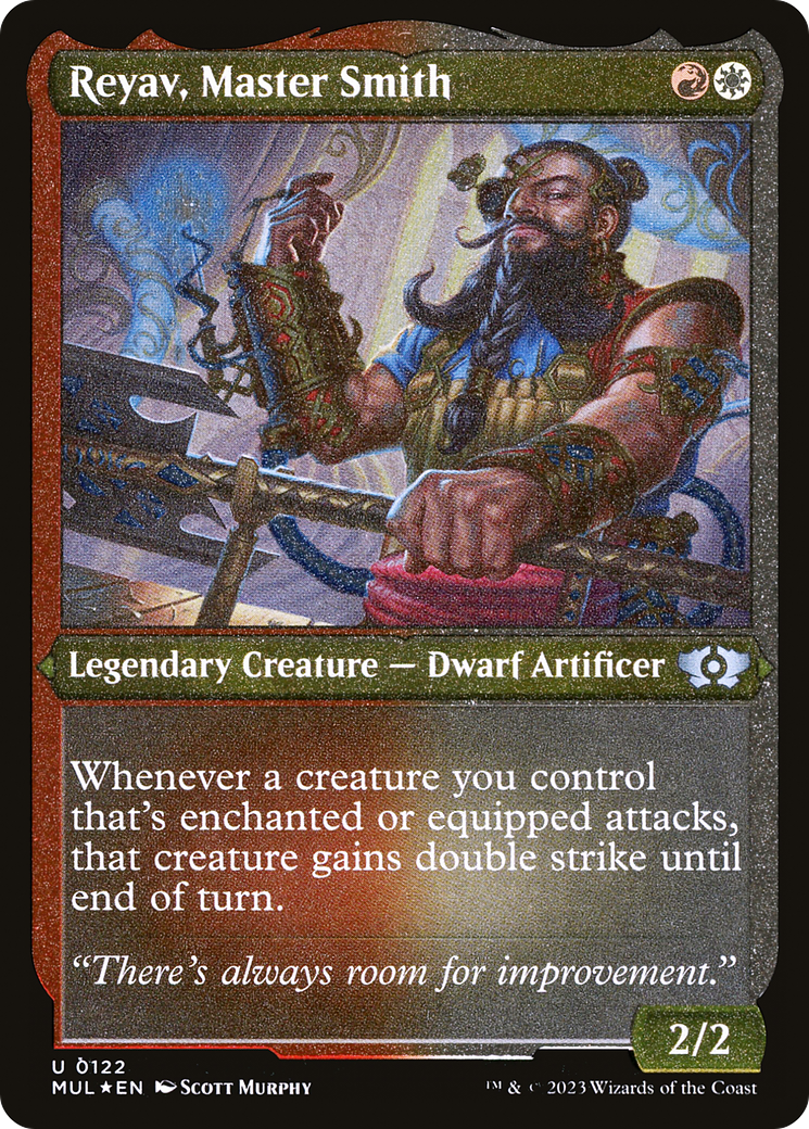 Reyav, Master Smith (Foil Etched) [Multiverse Legends] | Galactic Gamez