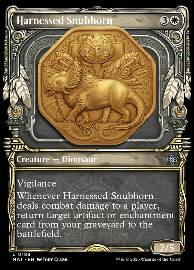Harnessed Snubhorn (Showcase Halo Foil) [March of the Machine: The Aftermath] | Galactic Gamez