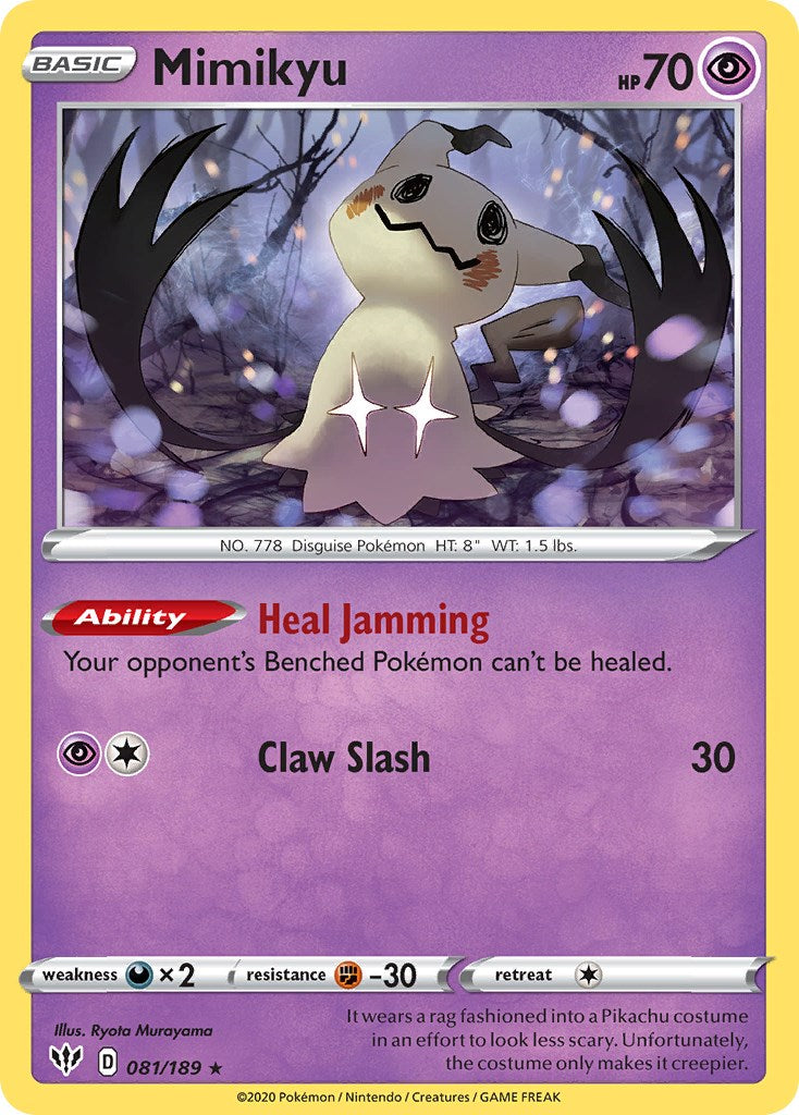 Mimikyu (081/189) (Cosmos Holo) [Sword & Shield: Darkness Ablaze] | Galactic Gamez