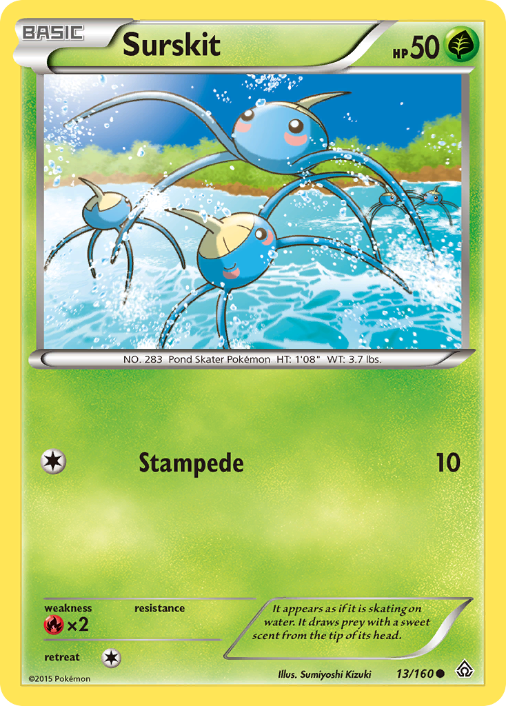 Surskit (13/160) [XY: Primal Clash] | Galactic Gamez