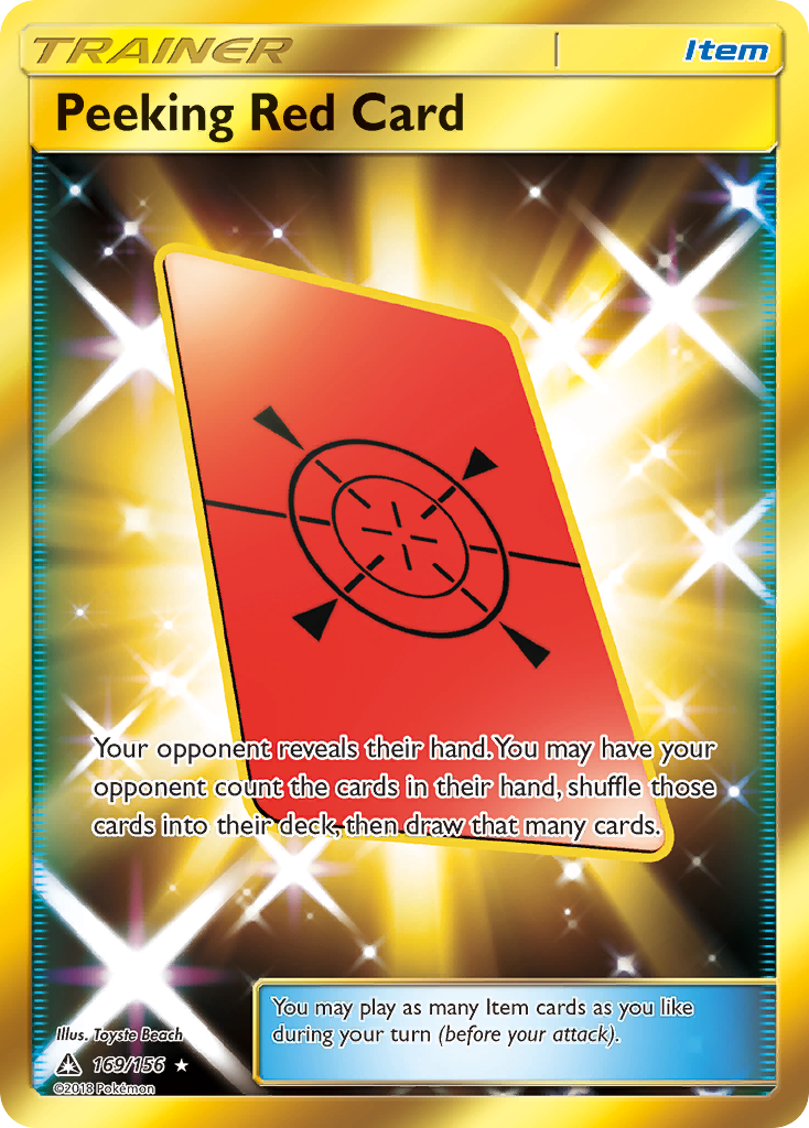 Peeking Red Card (169/156) [Sun & Moon: Ultra Prism] | Galactic Gamez