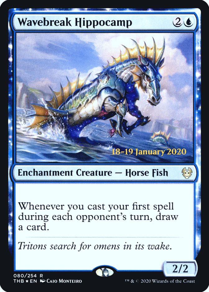 Wavebreak Hippocamp [Theros Beyond Death Prerelease Promos] | Galactic Gamez