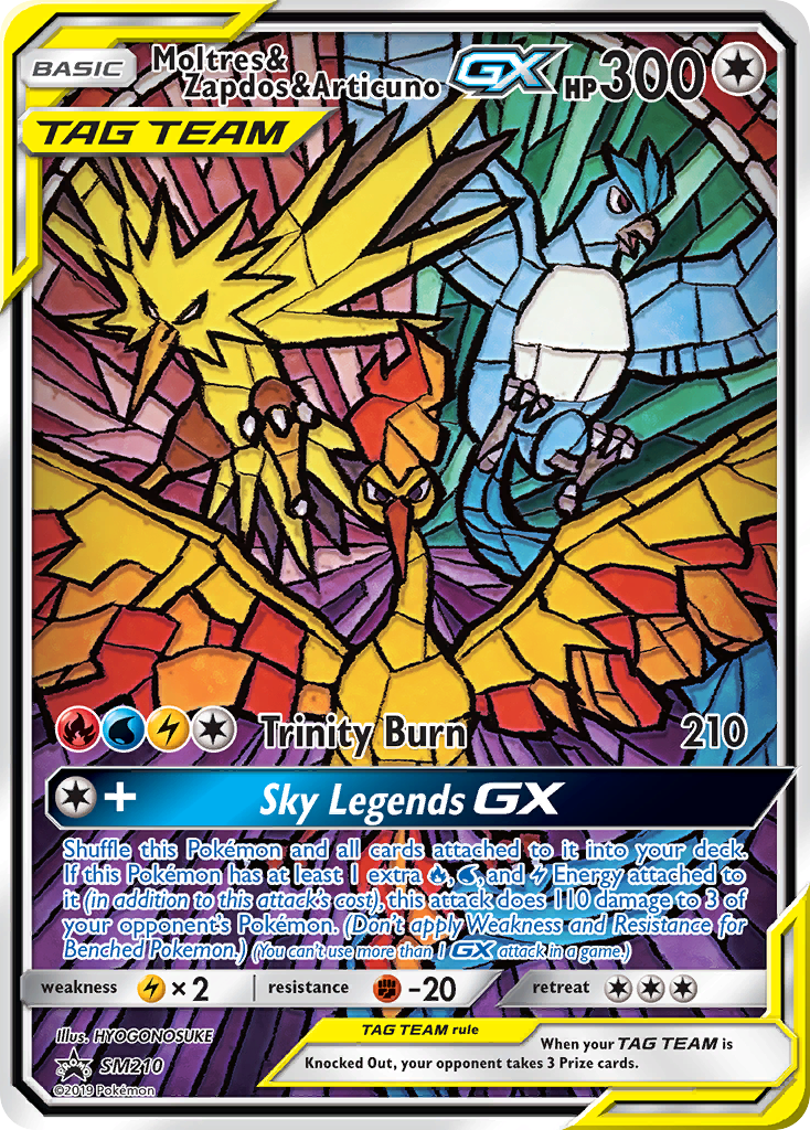 Moltres & Zapdos & Articuno GX (SM210) [Sun & Moon: Black Star Promos] | Galactic Gamez