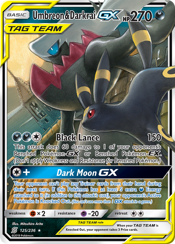 Umbreon & Darkrai GX (125/236) [Sun & Moon: Unified Minds] | Galactic Gamez