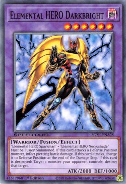 Elemental HERO Darkbright [SGX1-ENA25] Common | Galactic Gamez