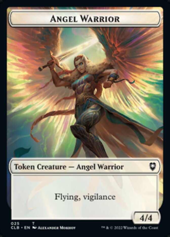 Kor Warrior // Angel Warrior Double-sided Token [Commander Legends: Battle for Baldur's Gate Tokens] | Galactic Gamez