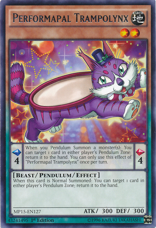 Performapal Trampolynx [MP15-EN127] Rare | Galactic Gamez