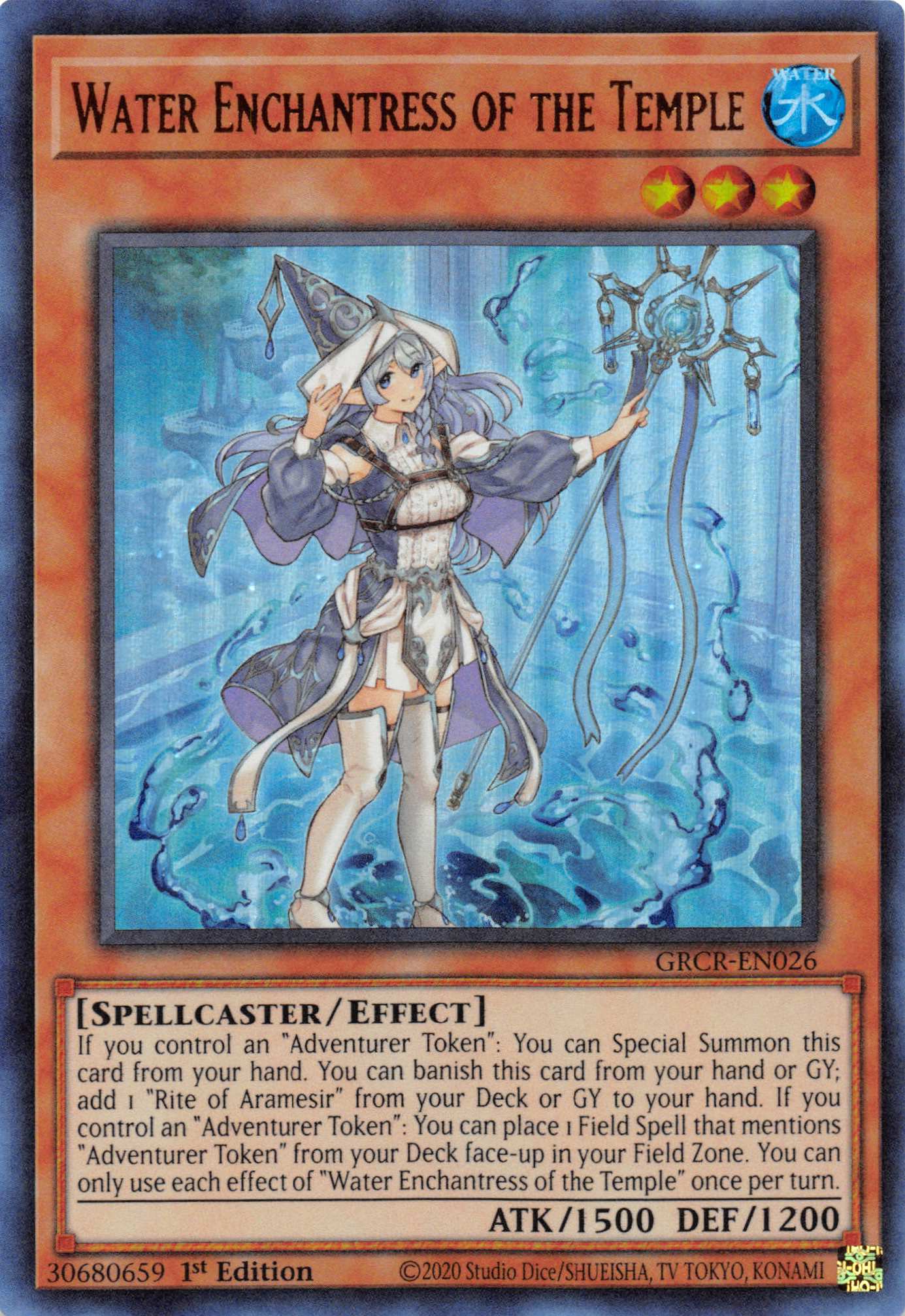 Water Enchantress of the Temple [GRCR-EN026] Ultra Rare | Galactic Gamez