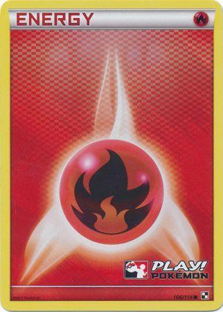 Fire Energy (106/114) (Play Pokemon Promo) [Black & White: Base Set] | Galactic Gamez