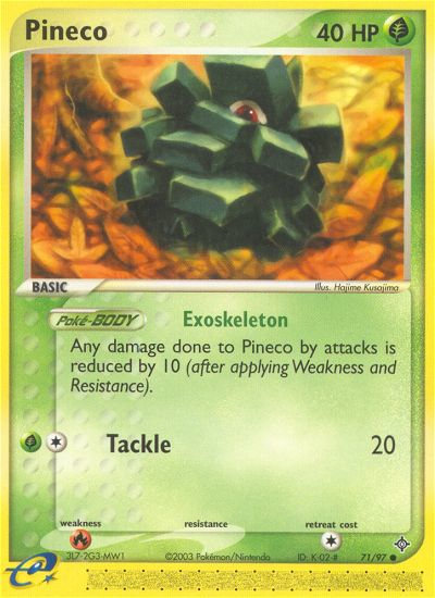 Pineco (71/97) [EX: Dragon] | Galactic Gamez