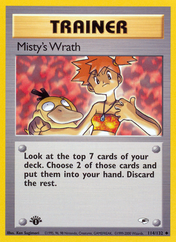 Misty's Wrath (114/132) [Gym Heroes 1st Edition] | Galactic Gamez