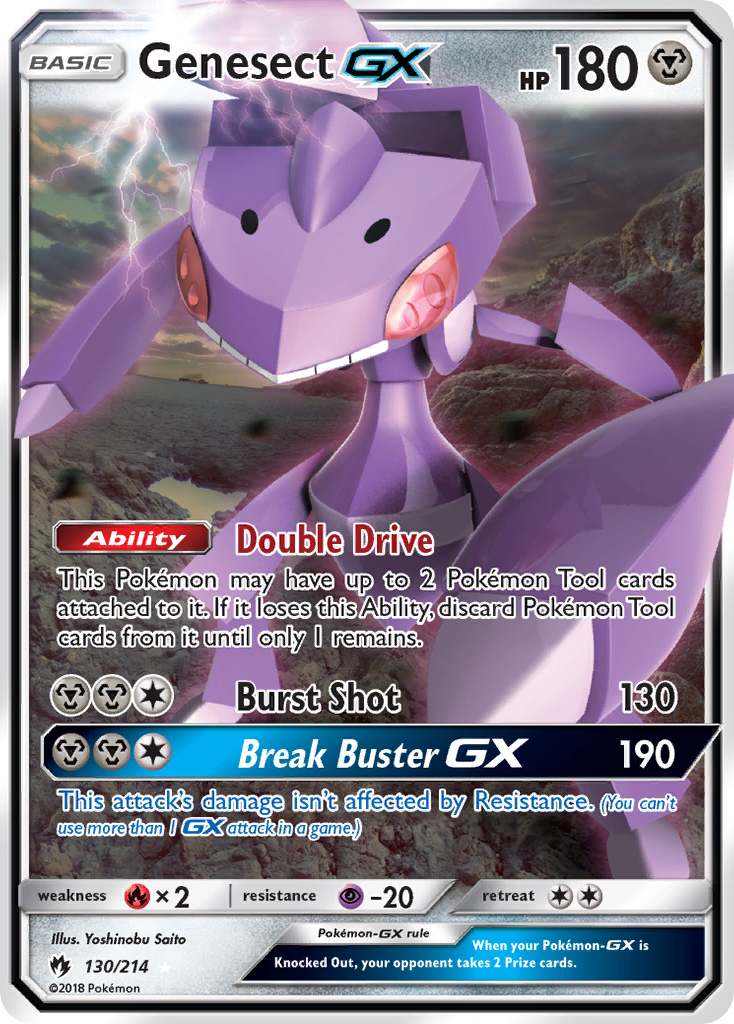 Genesect GX (130/214) [Sun & Moon: Lost Thunder] | Galactic Gamez