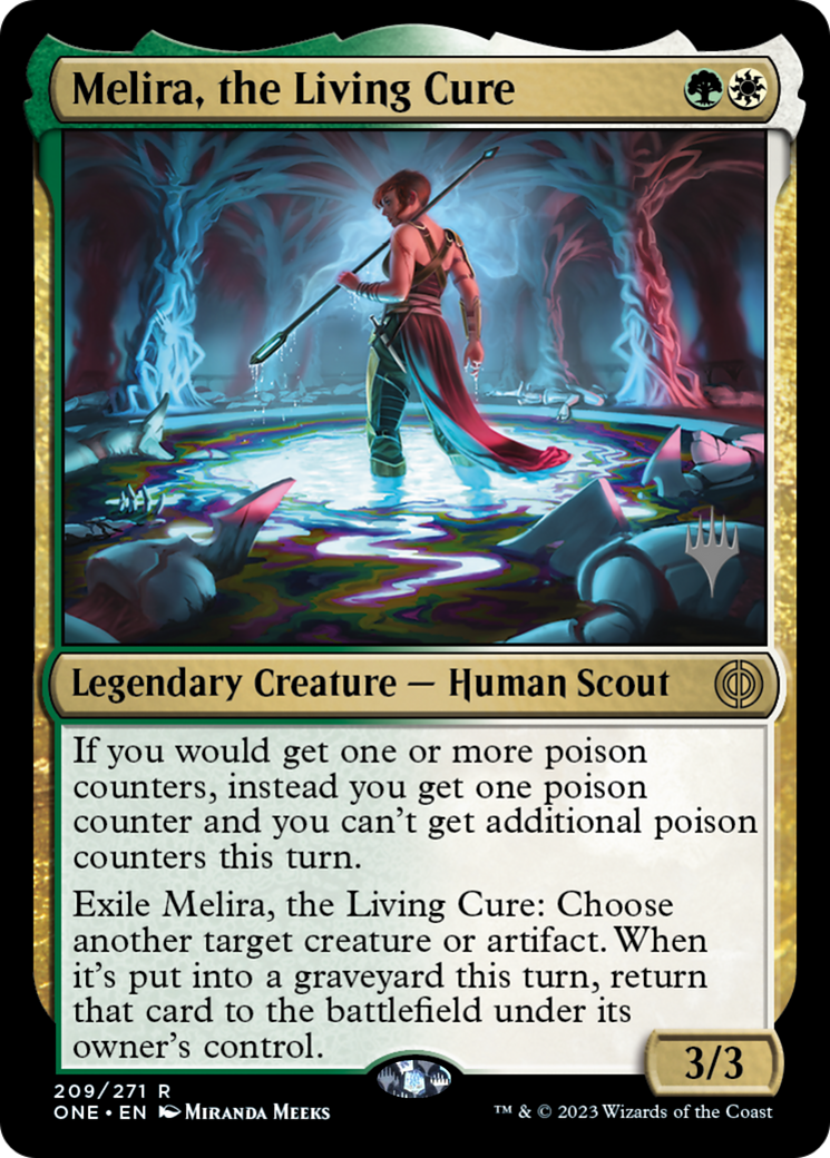 Melira, the Living Cure (Promo Pack) [Phyrexia: All Will Be One Promos] | Galactic Gamez