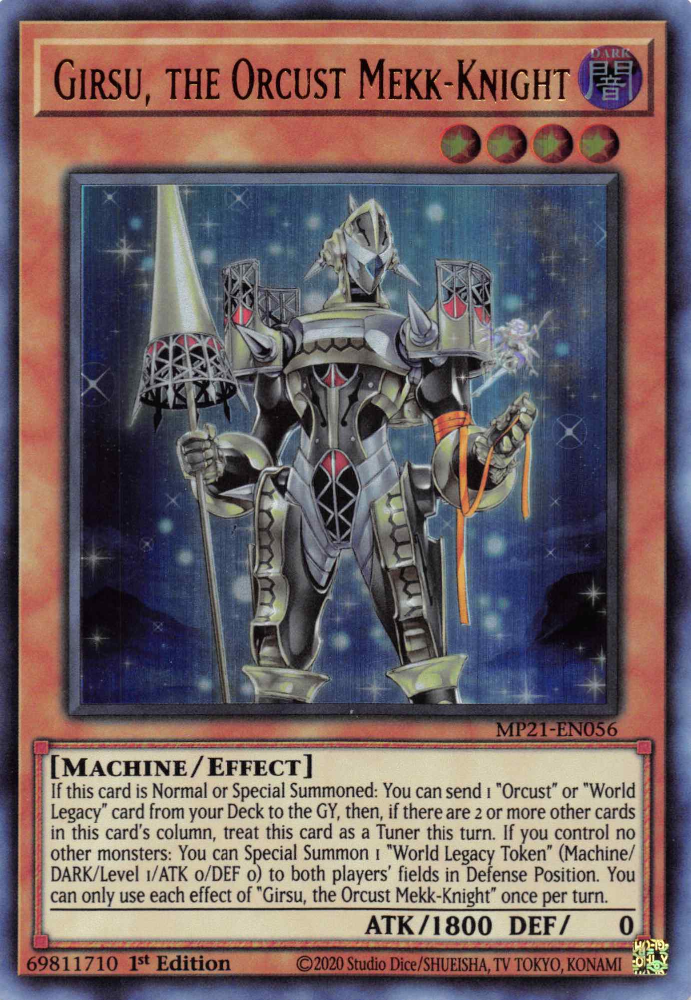 Girsu, the Orcust Mekk-Knight [MP21-EN056] Ultra Rare | Galactic Gamez