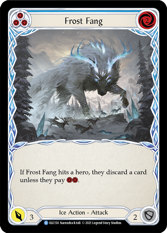 Frost Fang (Blue) [ELE150] (Tales of Aria)  1st Edition Rainbow Foil | Galactic Gamez