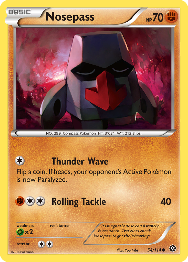 Nosepass (54/114) [XY: Steam Siege] | Galactic Gamez