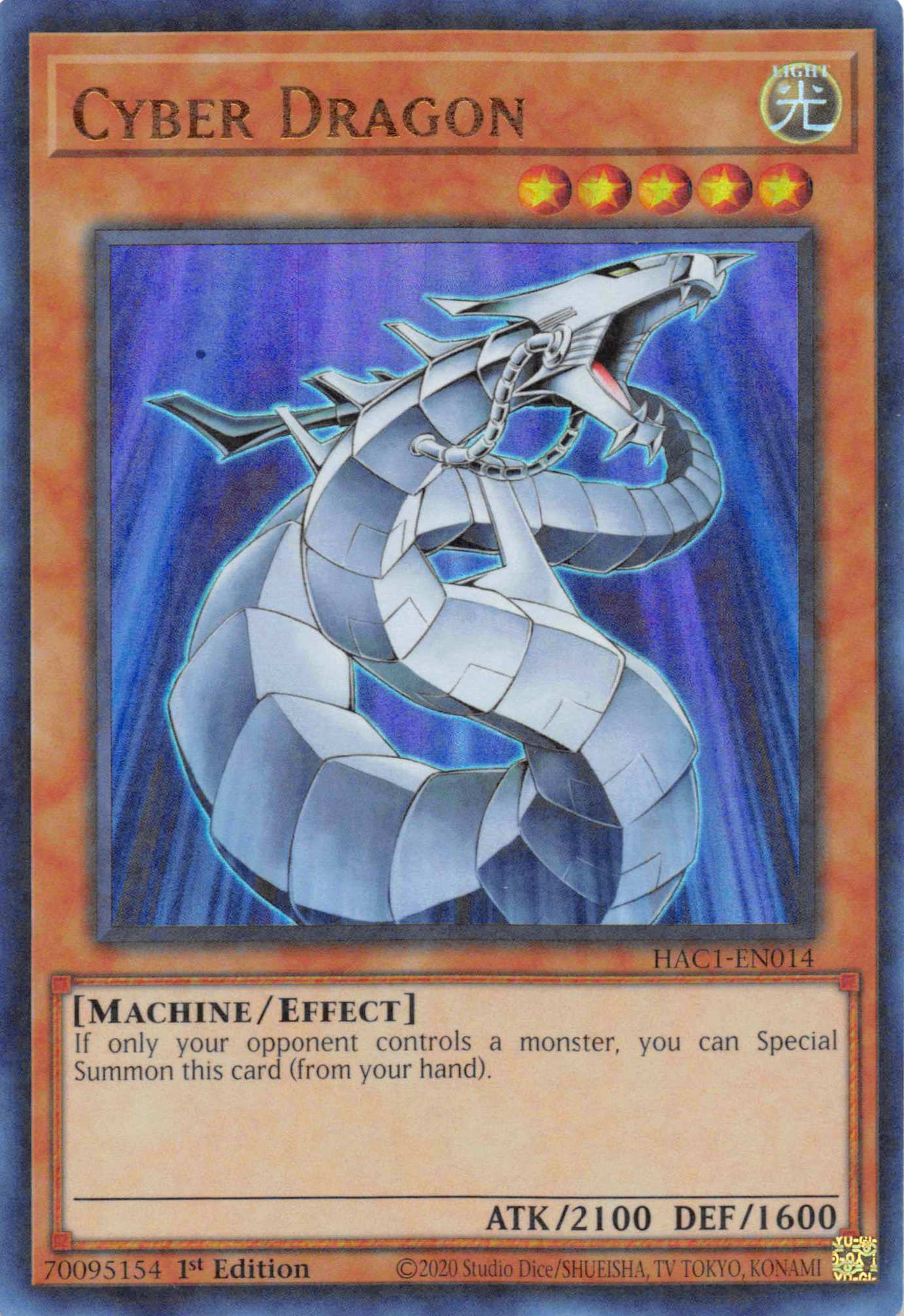 Cyber Dragon (Duel Terminal) [HAC1-EN014] Parallel Rare | Galactic Gamez