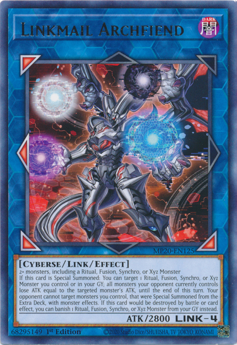 Linkmail Archfiend [MP20-EN125] Rare | Galactic Gamez