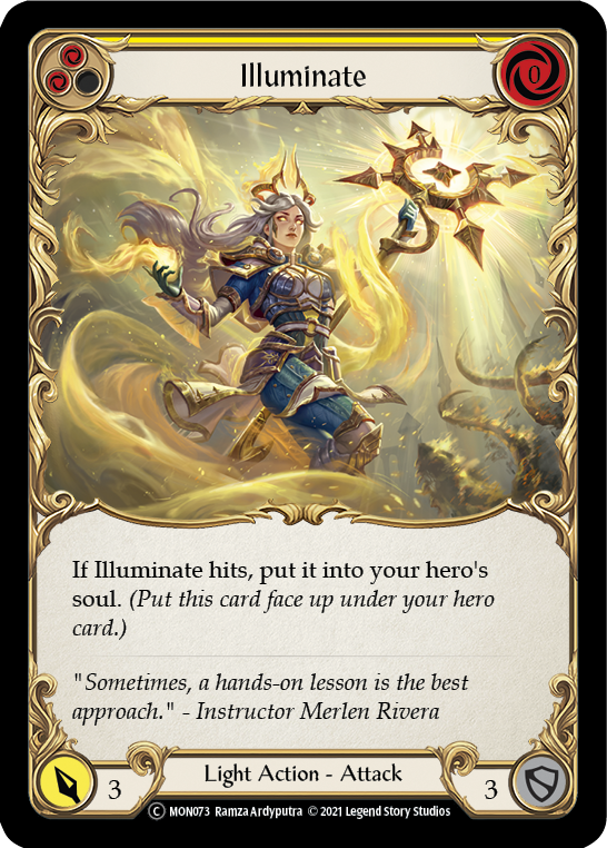 Illuminate (Yellow) (Rainbow Foil) [U-MON073-RF] Unlimited Edition Rainbow Foil | Galactic Gamez