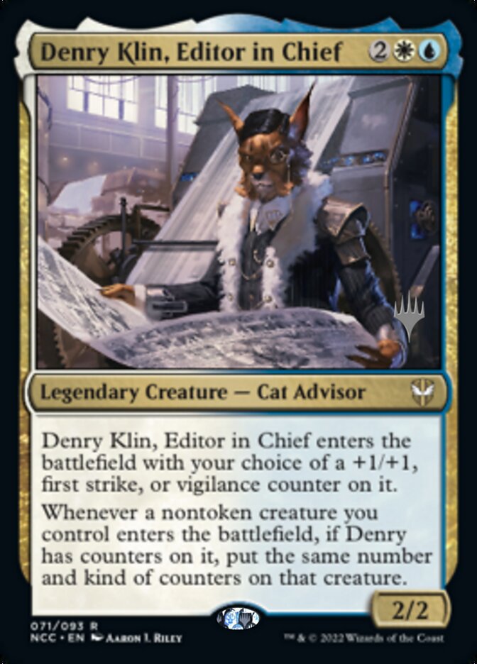 Denry Klin, Editor in Chief (Promo Pack) [Streets of New Capenna Commander Promos] | Galactic Gamez