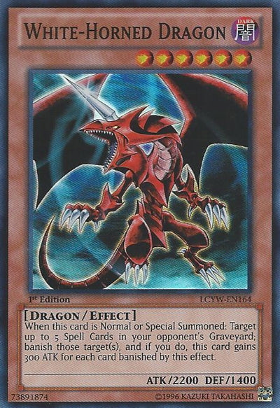White-Horned Dragon [LCYW-EN164] Super Rare | Galactic Gamez