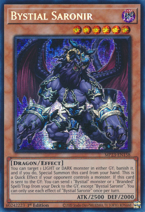 Bystial Saronir [MP23-EN158] Prismatic Secret Rare | Galactic Gamez