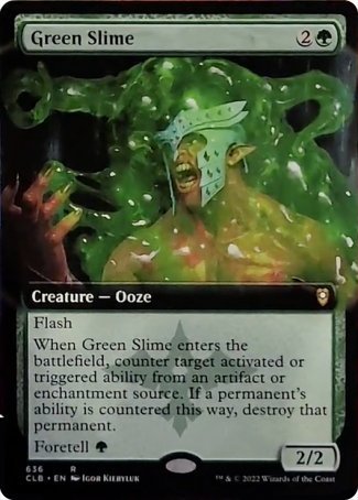 Green Slime (Extended Art) [Commander Legends: Battle for Baldur's Gate] | Galactic Gamez