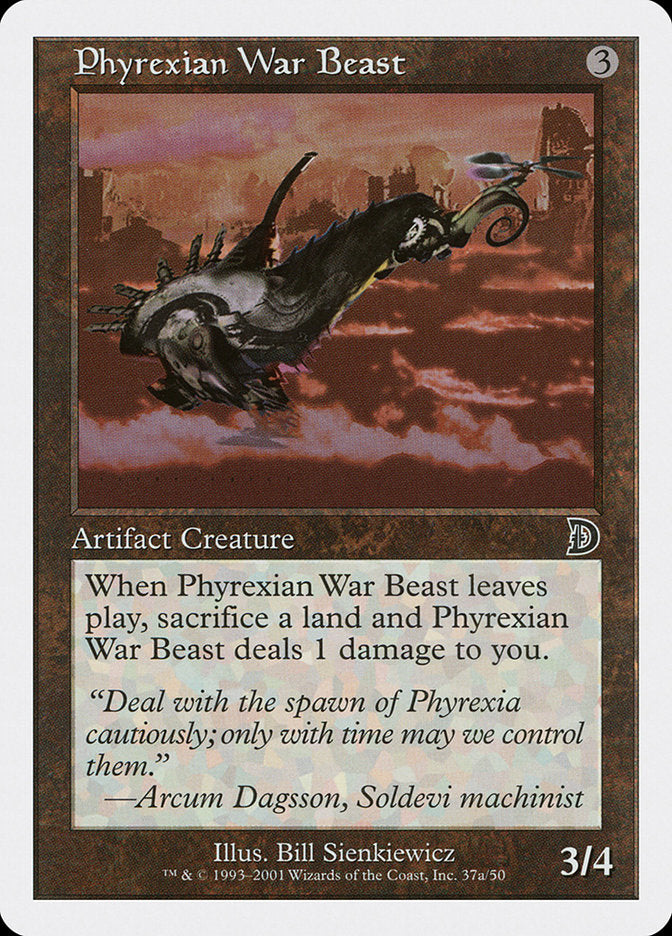 Phyrexian War Beast (Signature on Left) [Deckmasters] | Galactic Gamez