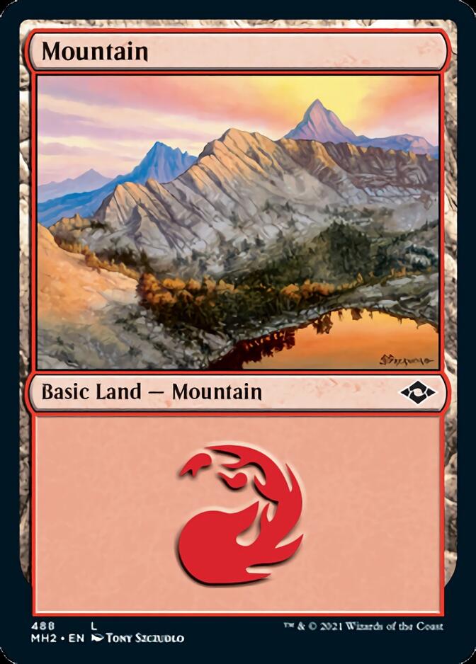 Mountain (488) (Foil Etched) [Modern Horizons 2] | Galactic Gamez