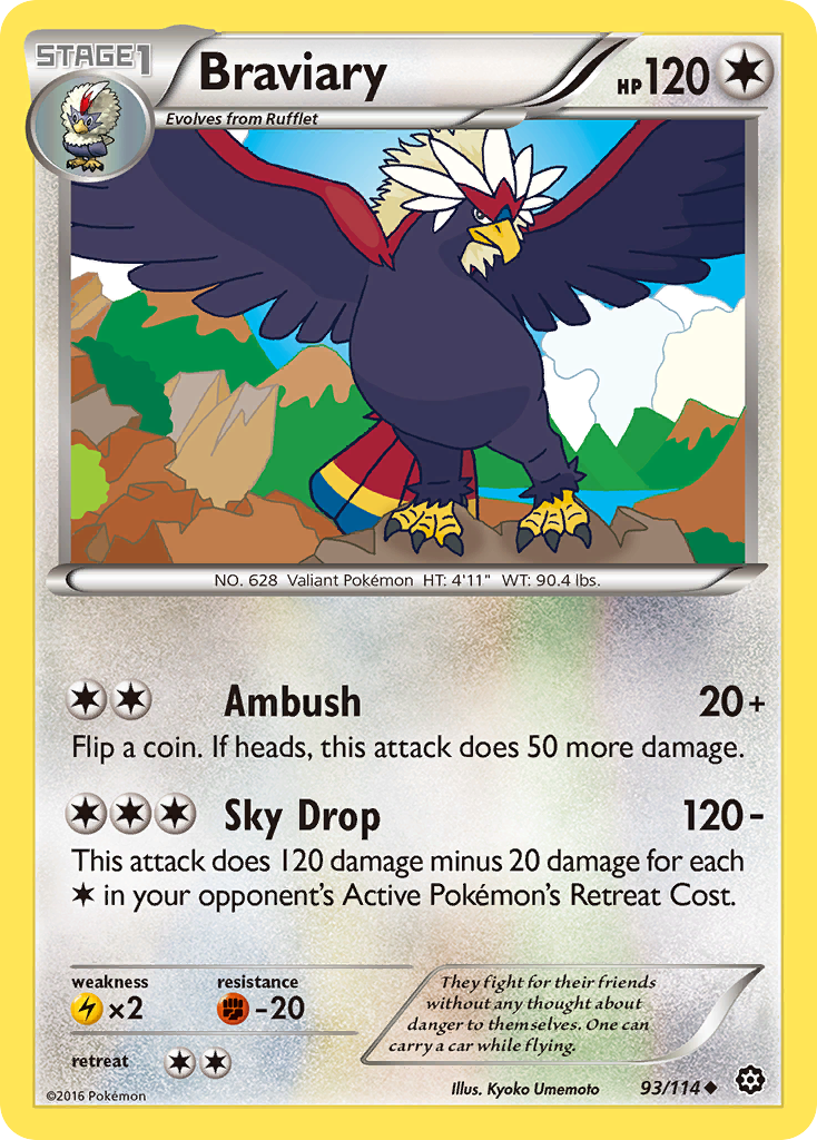 Braviary (93/114) [XY: Steam Siege] | Galactic Gamez