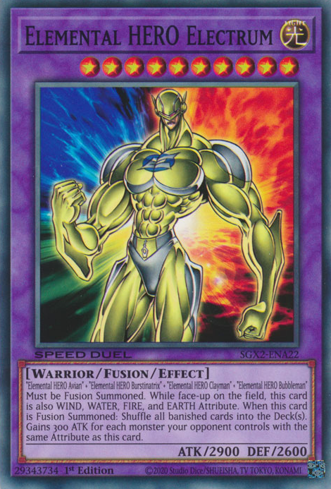 Elemental HERO Electrum [SGX2-ENA22] Common | Galactic Gamez