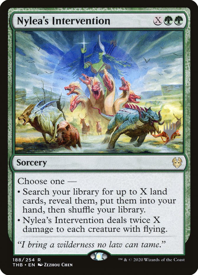 Nylea's Intervention (Promo Pack) [Theros Beyond Death Promos] | Galactic Gamez