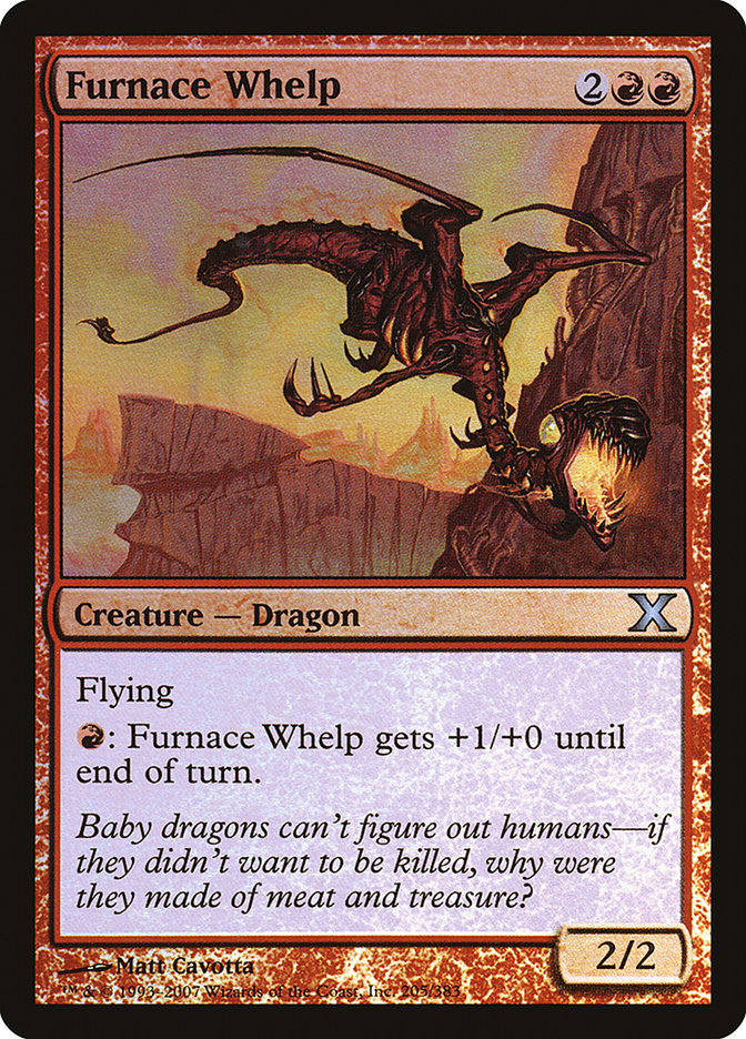 Furnace Whelp (Premium Foil) [Tenth Edition] | Galactic Gamez