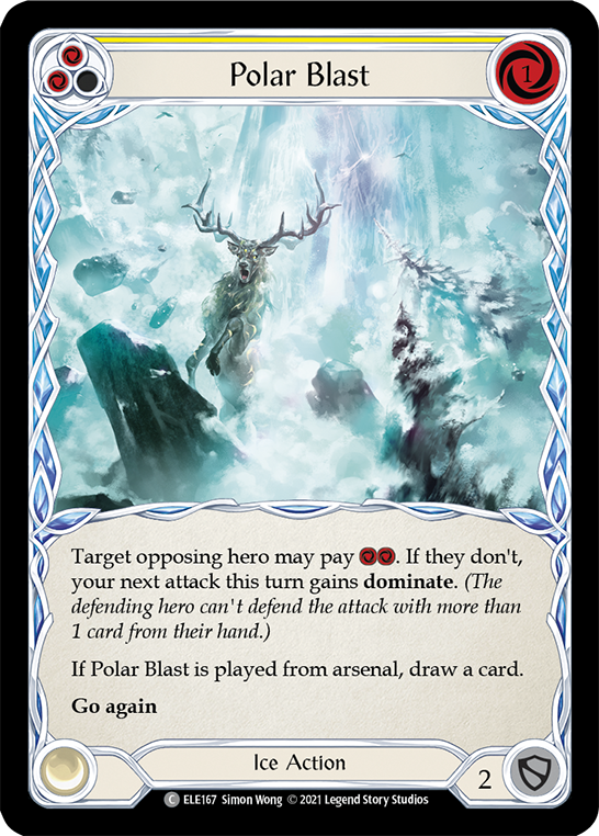 Polar Blast (Yellow) [ELE167] (Tales of Aria)  1st Edition Rainbow Foil | Galactic Gamez