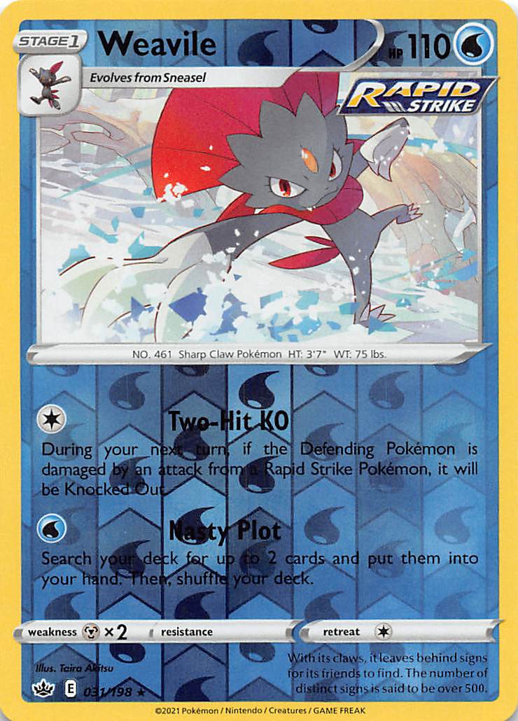 Weavile (031/198) [Sword & Shield: Chilling Reign] | Galactic Gamez