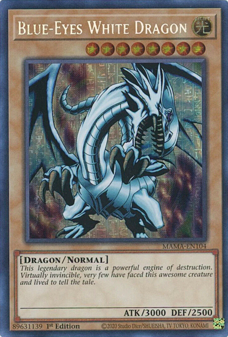 Blue-Eyes White Dragon [MAMA-EN104] Ultra Pharaoh's Rare | Galactic Gamez