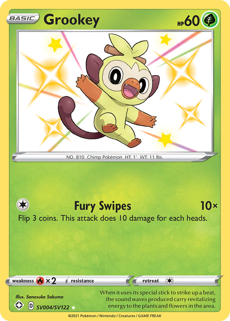 Grookey (SV004/SV122) [Sword & Shield: Shining Fates] | Galactic Gamez